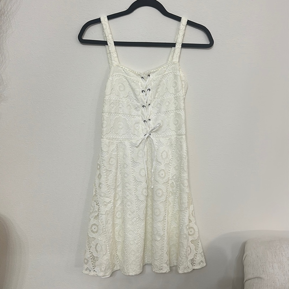 Aeropostale Lace Cream Dress Medium